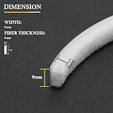 fowong Draft Excluder for Windows and Doors, 4.9m White Brush Seal view 2