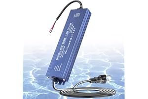 SUCIKORIO Ultra Slim LED Transformer 12V 150W Waterproof IP67 Constant Voltage Driver Adapter 100-265V AC to 12V DC 12.5A Quiet Low Volt for Indoor & Outdoor