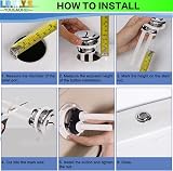 LRMYS 38mm Round Dual Push Toilet Button Chrome Silver Replacement view 4