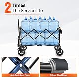 Overmont 200L Folding Festival Trolley on Wheels 150kg Heavy Duty Cart view 2