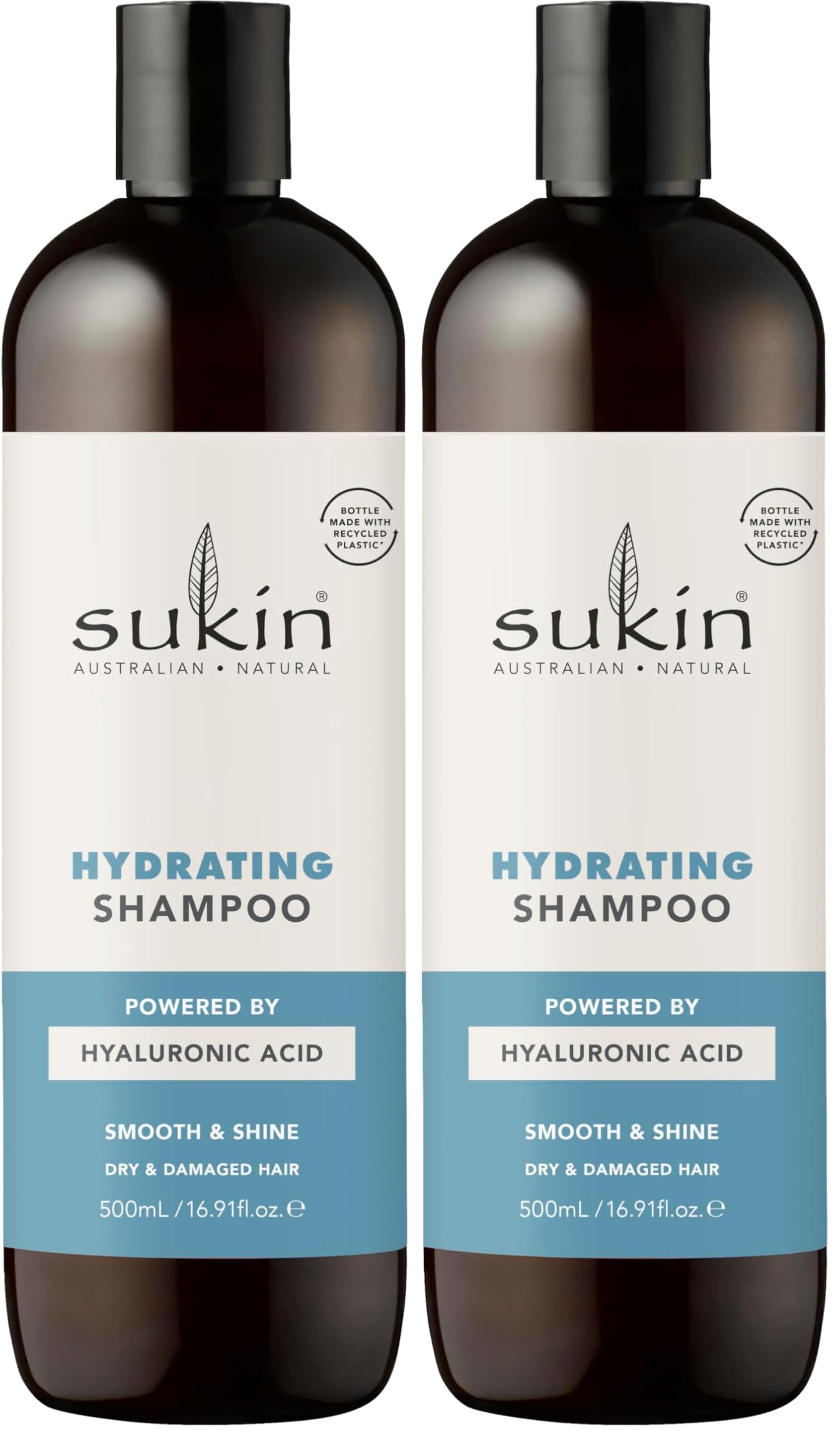 Sukin Natural Hydrating Shampoo, Coconut, 500 millilitre (Pack of 2)