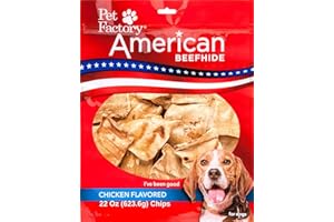 Pet Factory American Beefhide Chips Dog Chew Treats - Chicken Flavor, 22 oz