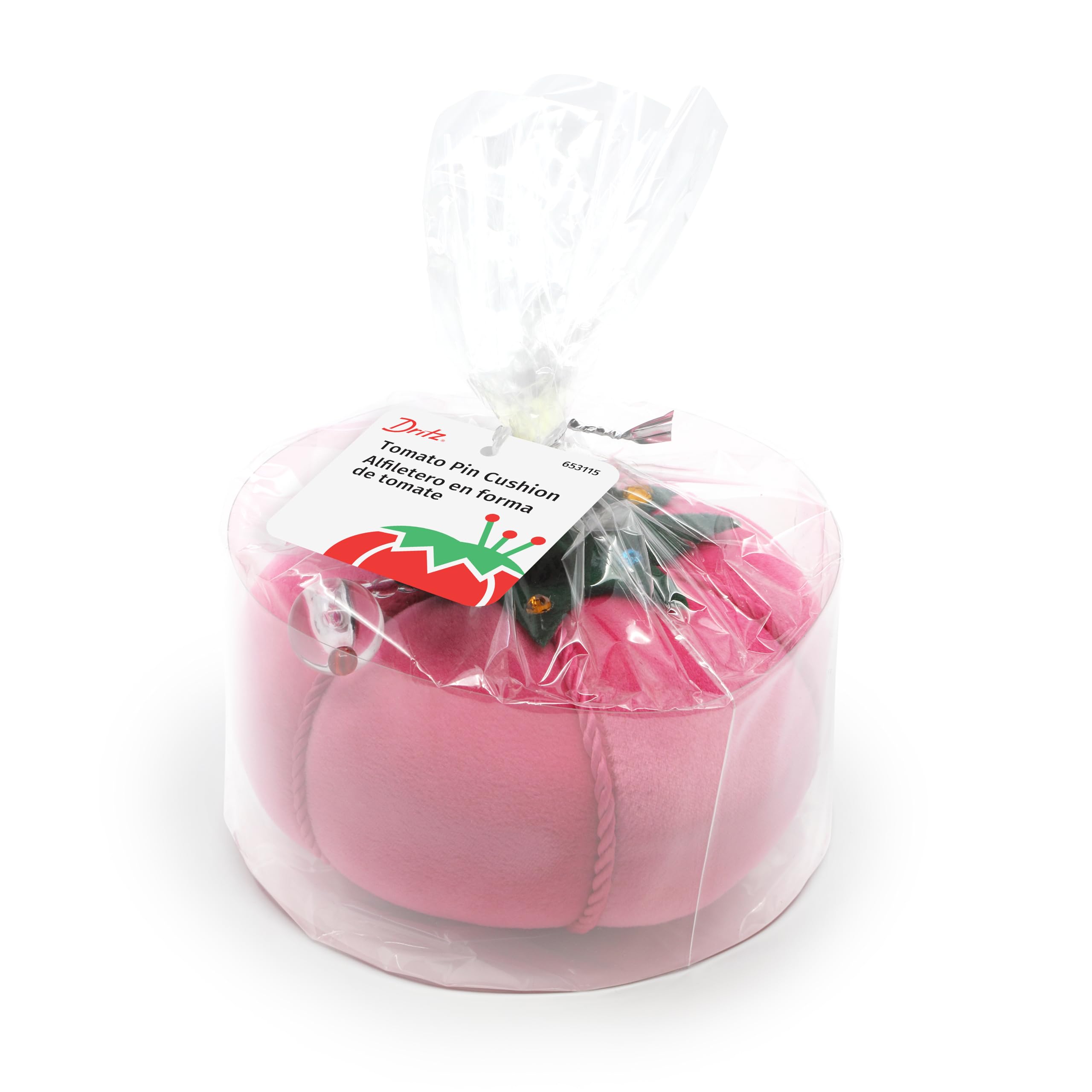 Dritz 653115 Tomato Pin Cushion, Pink Velvet (85313)