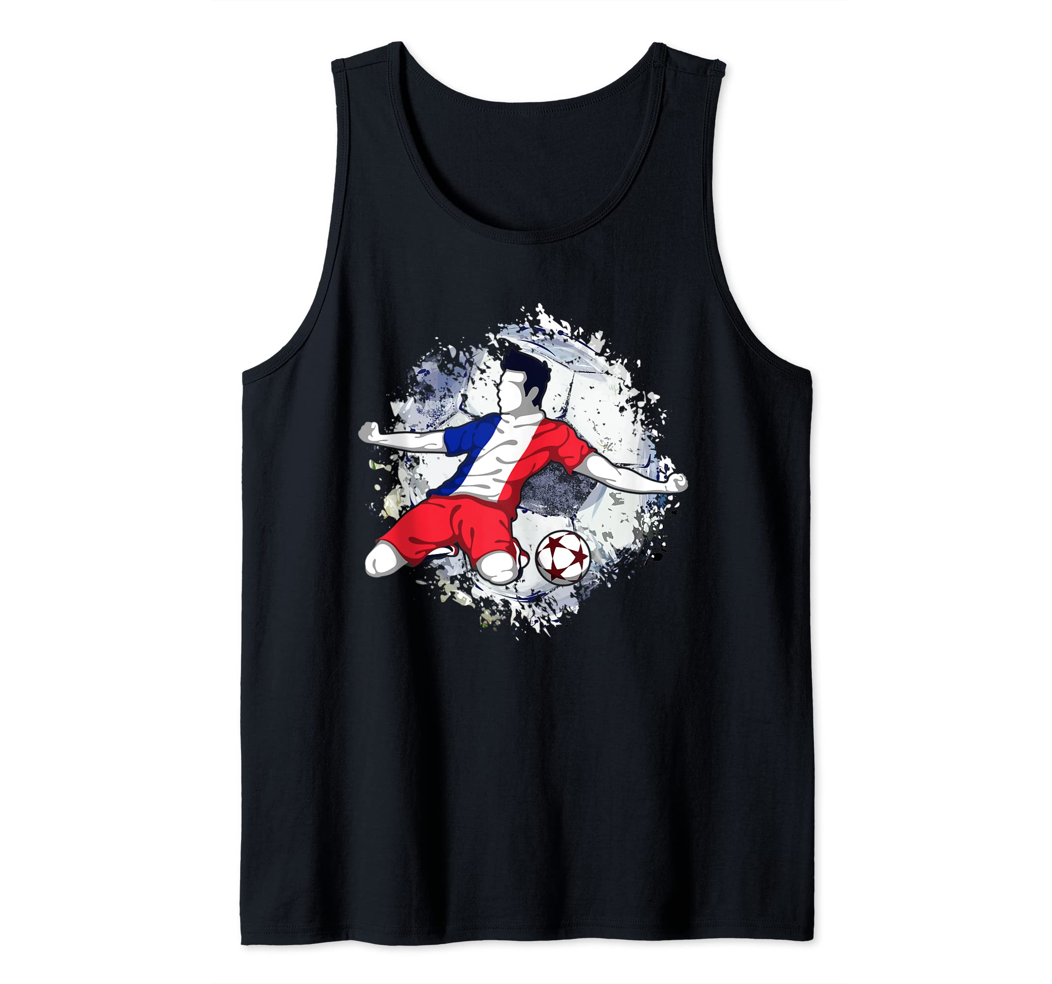 France Soccer French National Flag Proud Football Striker Tank Top