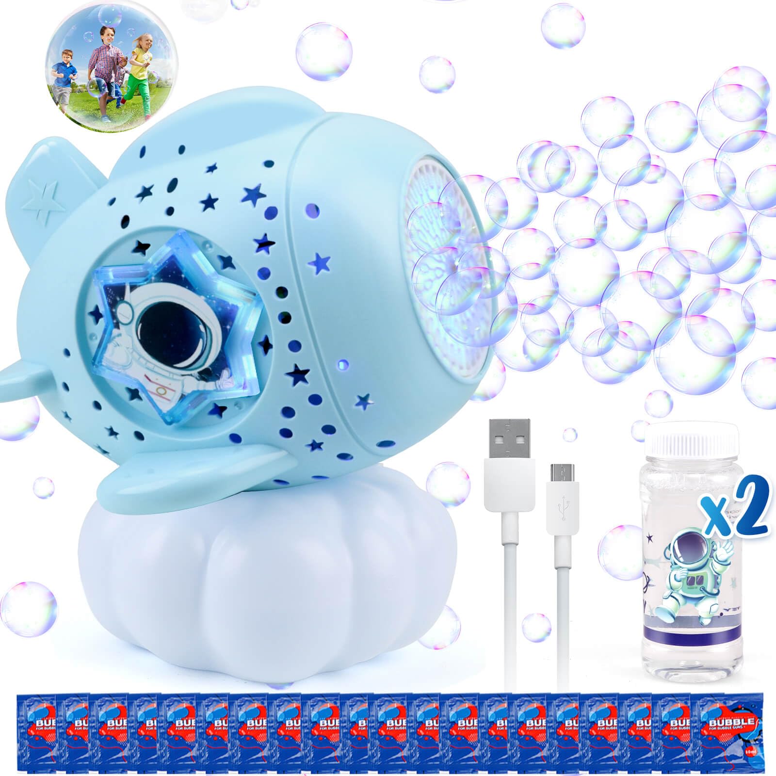 Dolanus Toys for 3-8 Year Old Kids: Bubble Machine Bubble Maker for Kids Gifts for 3 4 5 6 7 8 Years Old Boy Girls Birthday Toy for Kid Toddlers Ages 4-6 Outdoor Garden Patry Bath Wedding Bubbles Toys