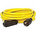 Champion Power Equipment 48034 25 ft. 30A 125V Generator Power 3750 Watts (L5-30P to Three 5-15R) Extension Cord, yellow