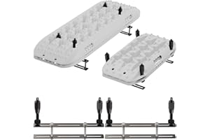ALL-TOP Recovery Board Mount Kit, Universal Bracket for Traction Tracks, Adjustable DIY Lockable Pin Set for Roof Rack, Cross