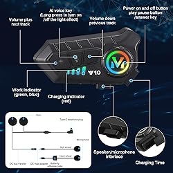 FEYA Motorcycle Helmet Speakers High Battery Life