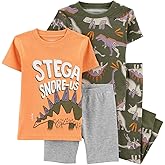 Carter's Boy's 4 Piece Cotton Snug fit Pajama Set (Stega-Snore-Us, 2T)