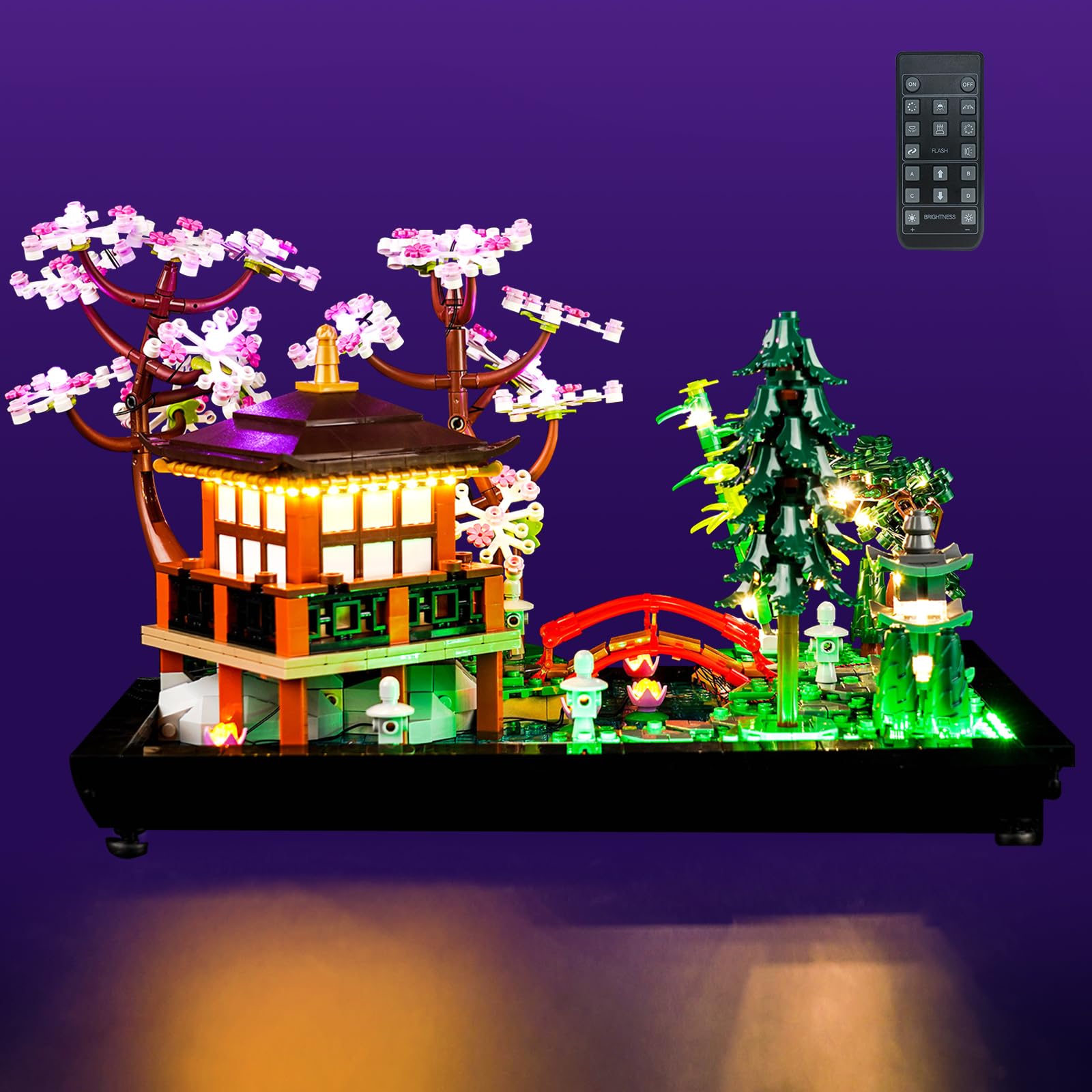 LocoLee RC Led Light Set Compatible with Lego 10315 Led Decoration Lighting Kit Compatible with Lego Tranquil Garden Building Blocks Model,Only Lights Set,No Model — image 1