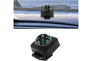 Alieemo Car Compass Ball,Adjustible and Night Vision Car Compass Dashboard for Find Direction,Universal Car Accessories for Boat Car Truck SUV