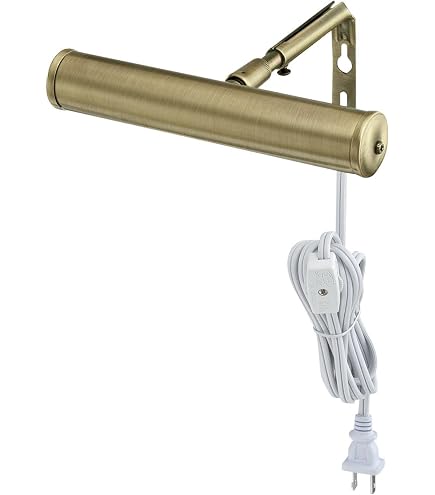 House Of Troy AGLED-71 Advent Gemini LED Picture Light – Antique Brass, 3-Inch Shade, Bulb Included
