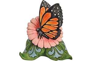 Enesco Jim Shore Heartwood Creek Gnome Monarch Butterfly Miniature Figurine, 4 Inch, Multicolor