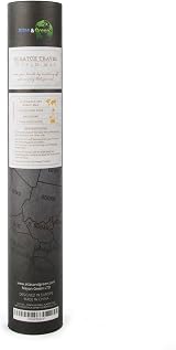 Atlas & Green World Map Scratchable Poster A3 + UK Map Gift Kit view 9
