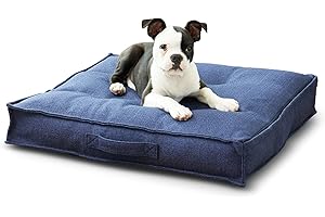 South Pine Porch Mila Square Tufted Pillow Style Dog Bed, Cobalt, Small (24" x 24")