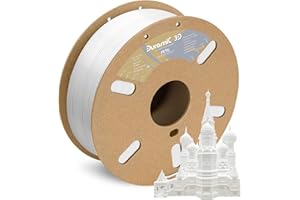 DURAMIC 3D PETG Filament 1.75mm White, 3D Printing Filament 1kg Spool(2.2lbs), White Filament 1.75mm Dimensional Accuracy +/- 0.05 mm Non-Tangling Non-Clogging Non-Stringing