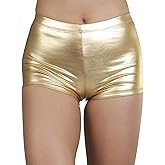 ToBeInStyle Women’s Wet Look Shiny Metallic Dance Boyshorts