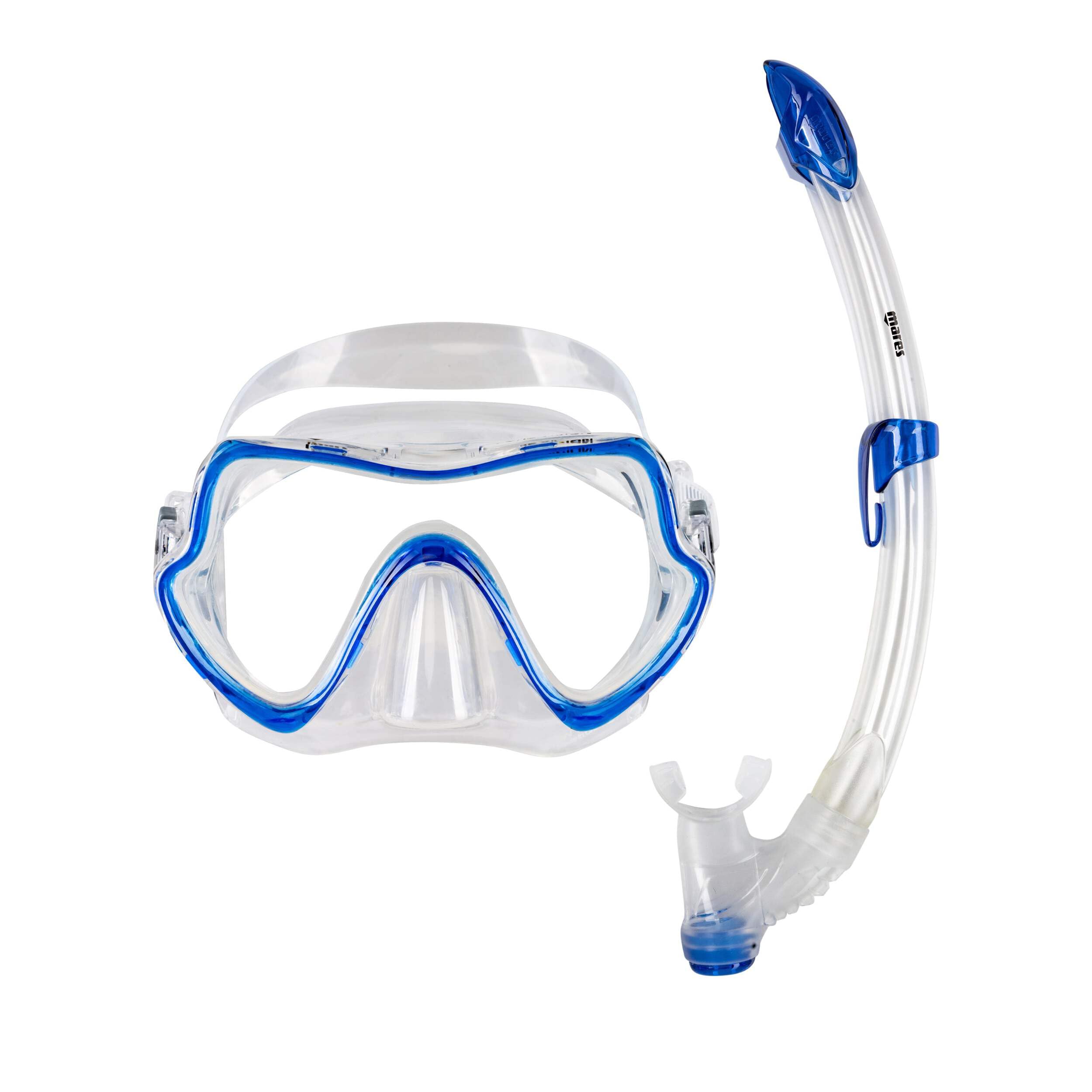 Mares Mask Plus Snorkel Pure Vision Diving Kit - Transparent/CL, SFRBLCL