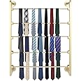 5 Tier Wall Mount Tie Rack Scarf Display Belt Pants Hangers Scarves Hijab Stand, Ribbon Organizer Holder Wrapping Paper Spool Storage Towel Rack for Retail Store,Home,Craft Room,Florist
