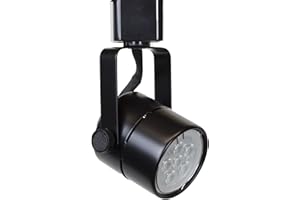 Direct-Lighting H System Daylight White 6000K GU10 LED Track Lighting Head - 7.5W LED Bulb 50154L-6K-BK Black