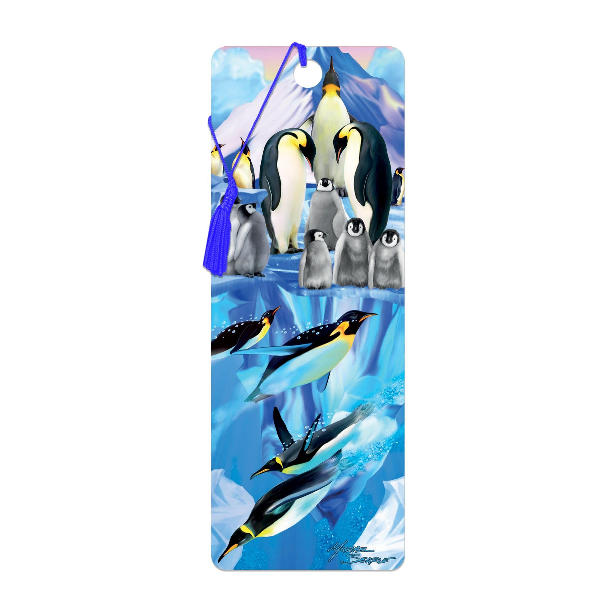 3D LiveLife Bookmark - Penguin Plunge from Deluxebase. Cute Lenticular Bird Page Marker. Animal Themed Accessories for Book Lovers. Small Gifts for Men, Women, Writers and Teachers. โ image 1