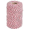 656 Feet Red and White Twine, Gift Twine String, Cotton Baker's Twine Cotton Cord Crafts Gift Twine String for Crafts, Gift W