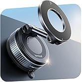 Lamicall for Magsafe Car Mount, [Bumpy Road Stable] Phone Mount for Car, 360�� Adjustable Suction Cup Phone Mount Dashboard Wi