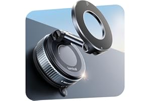 Lamicall for Magsafe Car Mount, [Bumpy Road Stable] Phone Mount for Car, 360° Adjustable Suction Cup Phone Mount Dashboard & 