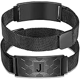 Fervia Easter Basket Stuffers Soccer Initial Bracelet Stainless Steel A-Z Letter Charm Bracelets Adjustable Wristbands Soccer Gifts Idea for Players Team Lovers Men Boys Dad