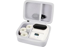BOOBOWL Case Compatible with Phomemo M110 Label Maker - Portable Mini Bluetooth Thermal Label Maker Carrying Storage Bag for Printer Labels, USB Cable and Accessories (Box Only) - White