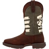 Durango Army Green USA Print Western Boot