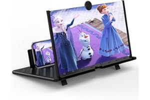 FOPUDY Screen Magnifier –3D HD Mobile Phone Magnifier Projector Screen for Movies, Videos, and Gaming–Foldable Phone Stand with Screen Amplifier–Supports All Smartphones (Grey)