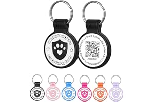 ilFindYou Silicone Cat Tags Personalized Small for Pet Collars, QR Code Cat Name Tags, Scan Location Alerts, Black S