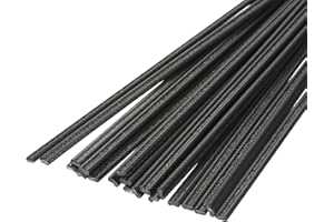 MECCANIXITY 20pcs 8 Inch Plastic Welding Rods PE Welding Strips Welder Rods for Plastic Welder,Car Bumper, Kayak Repair, Blac