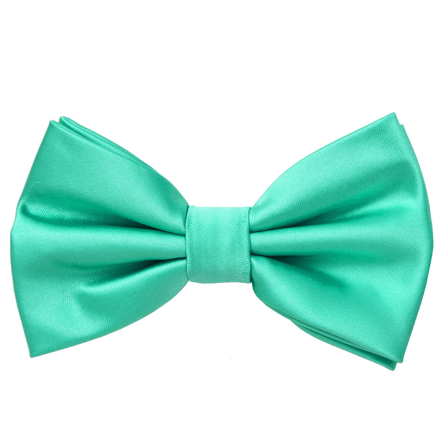 MASADA bow tie turquoise - men's accessory in silk-look, continuously adjustable, handmade with hook closure - 12 x 6 cm