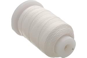 The Beadsmith Pure Silk Cord – White, Size F (0.348 mm/0.0137”), 140 Yards (420 ft), 1/2-Ounce Spool