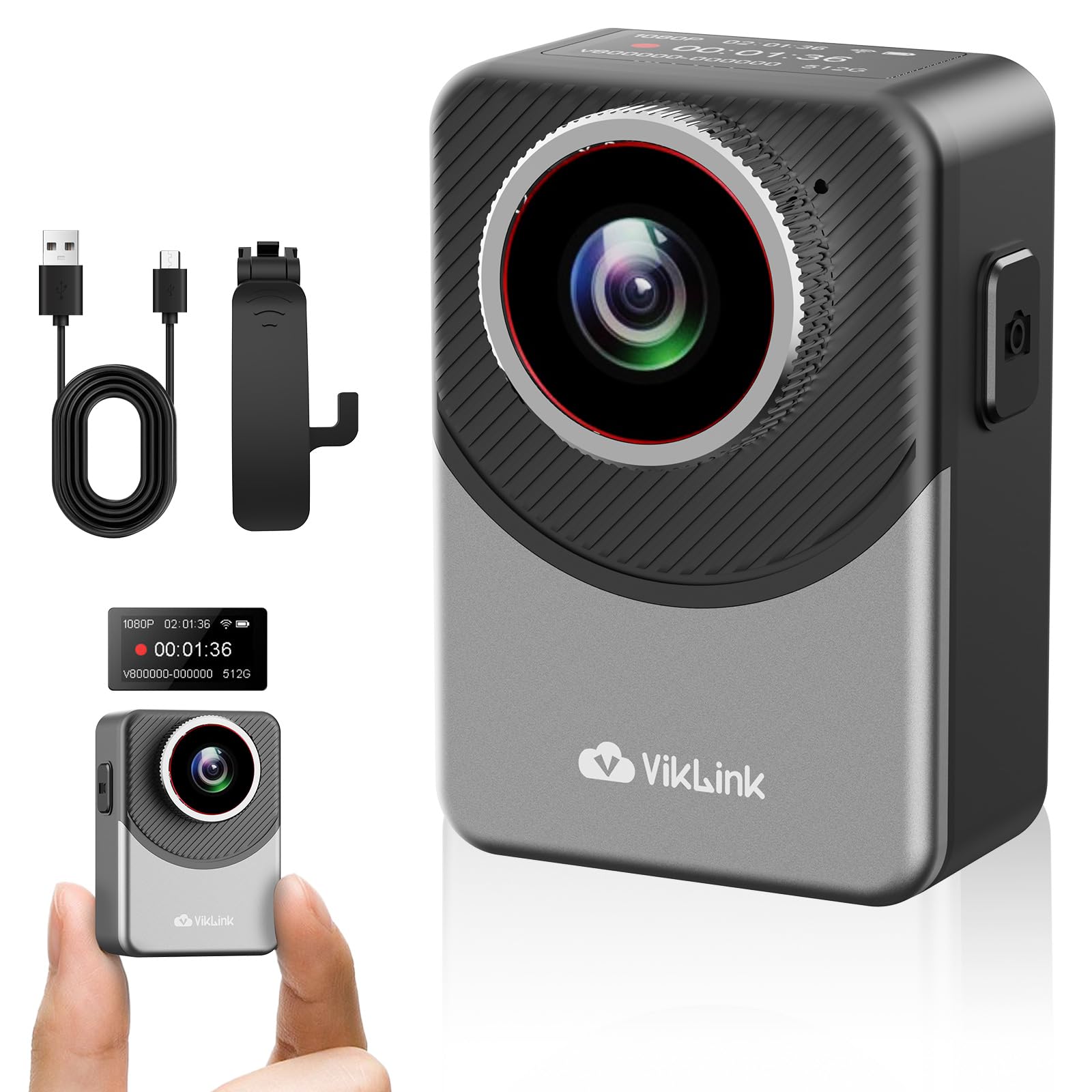 Photo 1 of Mini Body Camera with Audio and Video Recording, Portable 1296P Small Body Camera with Back Clip, 8-Hour Battery Life, Wearable Cam for Outdoor, Law Enforcement, Security Guards