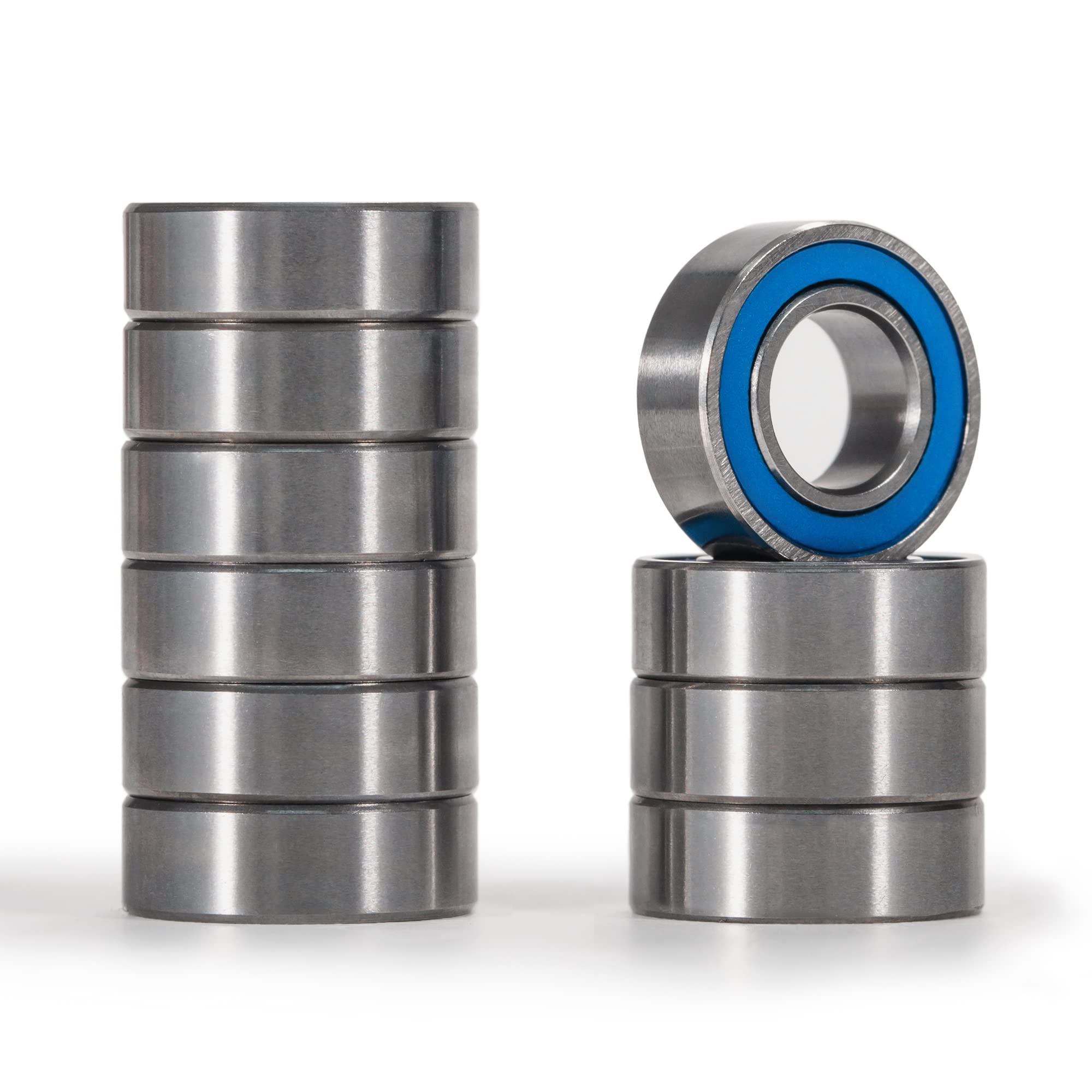 XIKE 10 Pcs MR128-2RS Mini Ball Bearings 8x12x3.5mm, Bearing Steel and Double Rubber Seals, Pre-lubrication, MR128RS Deep Groove Ball Bearing with Shields.