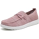 Betrue Lightweight Boat Shoes for Women, Womens Casual Loafers, Womens Slip On Deck Shoes, Breathable Canvas Walking Shoes for Women