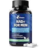 Femmetra NAD+ Supplements for Men with Saw Palmetto | All-in-One Cellular Energy, Prostate Support &amp; Nitric Oxide Supplement with Resveratrol | Non-GMO, 120 Capsules