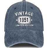 75th Birthday Gifts for Men Women 1950 Vintage Hats Embroidered Baseball Cap