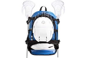 MARITTON Lacrosse Bag Backpack Holds Lacrosse & Field Hockey Equipment - Two Stick Holders, Separate Cleats Shoe Compartment