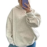 PLAYPUNK Womens Bow Hoodie Graphic Cute Hoodies for Teen Girls Oversized Long Sleeve Pullover Vintage Streetwear