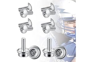 Helmet Screw Facemask Kits - Ice Hockey & Football Repair Hardware, 4 Male Buckle Screws and 8 Screws