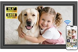 WONNIE 64GB Uhale 15.6" Digital Picture Frame, Large WiFi Electronic Photo Frames 1920 x 1080 IPS FHD Touch Screen, Share Photos and Videos Anywhere, Support SD/USB, Best Gifts for Parents and Grandparents
