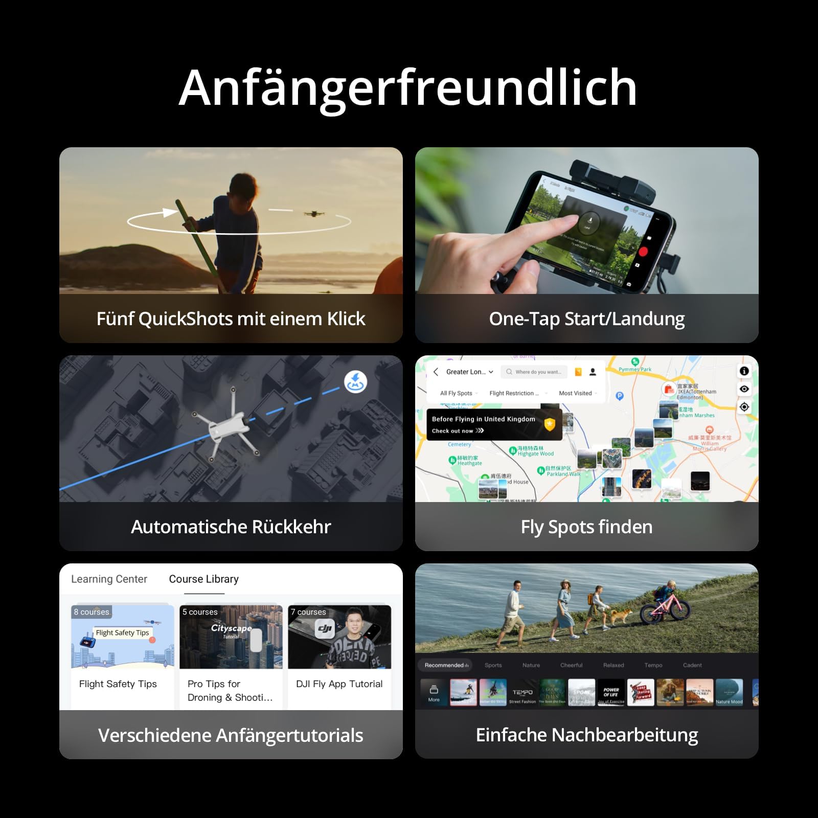 DJI Mini 3 Fly More Combo (DJI RC) – Ultraleichte, Faltbare Mini Drohne mit Kamera 4K HDR, Bis zu 114 Min Flugzeit (3 Akkus), Vertikalaufnahmen, 3-Achsen-Gimbal, 10 km HD-Übertragung, C0 6