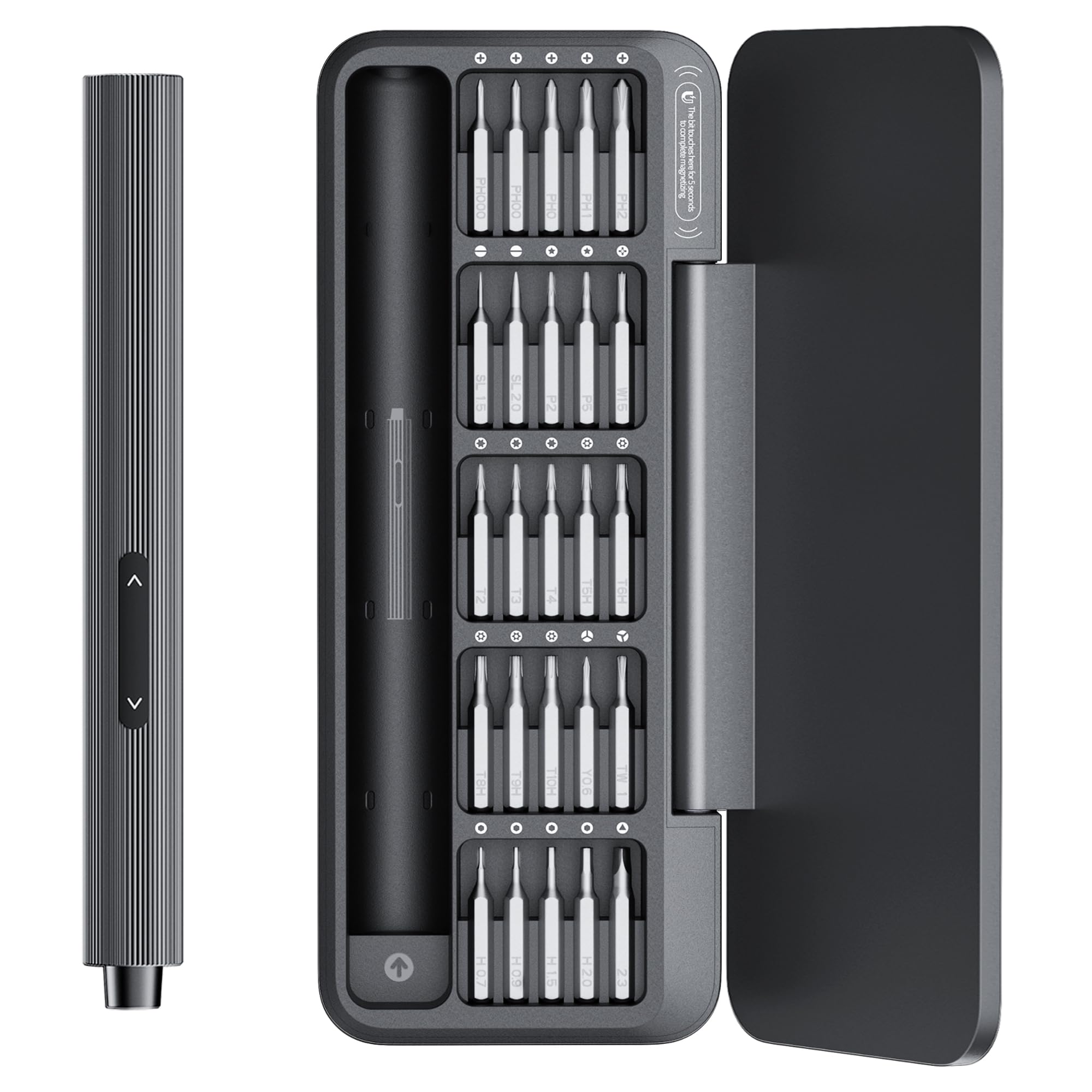 thumbnail image 2 of HOTO 25-in-1 Electric Precision Screwdriver Set - Magnetic Repair Kit For Electronics & Phones 2 of 5