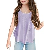 Girls Eyelet Flowy Tank Tops Cute Summer Spaghetti Strap Tops Kids Fashion Embroidery Sleeveless Shirts