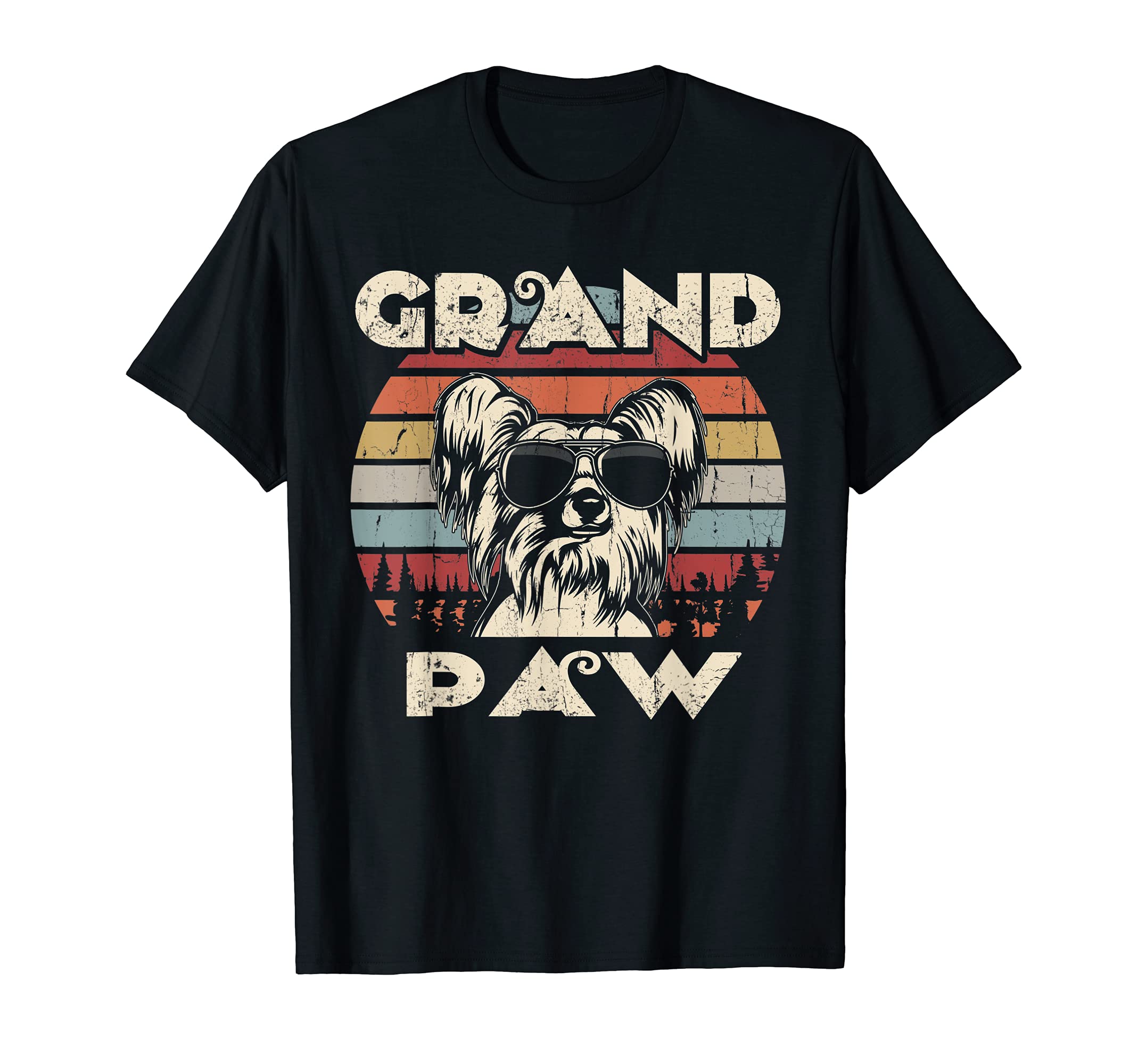Grand Paw Chinese Crested dog lovers vintage retro T-Shirt