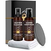 BIOOICH Leather Cleaner & Moisturizer Set for Louis Vuitton, Cleaning and Maintenance Set for LV, Powerful Stain Removal, Gentle Care, Suitable for LV Handbags/Wallets and Other Luxury Brands